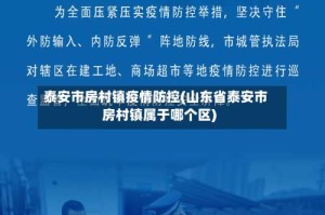 泰安市房村镇疫情防控(山东省泰安市房村镇属于哪个区)