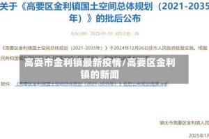 高耍市金利镇最新疫情/高要区金利镇的新闻