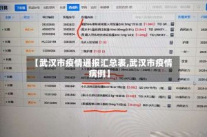 【武汉市疫情通报汇总表,武汉市疫情病例】