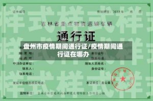 盘州市疫情期间通行证/疫情期间通行证在哪办