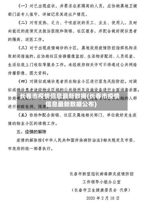 长春市疫情信息最新数据(长春市疫情信息最新数据公布)-第1张图片