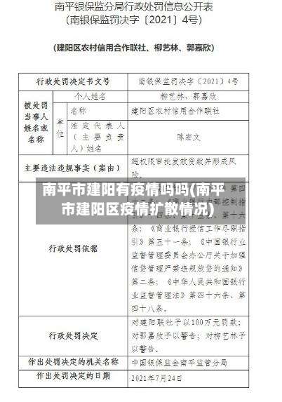 南平市建阳有疫情吗吗(南平市建阳区疫情扩散情况)-第3张图片