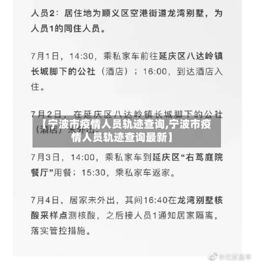【宁波市疫情人员轨迹查询,宁波市疫情人员轨迹查询最新】-第1张图片