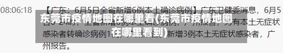 东莞市疫情地图在哪里看(东莞市疫情地图在哪里看到)-第3张图片